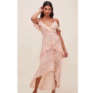 Pemberley Peach Orange Floral Dress by ASTR